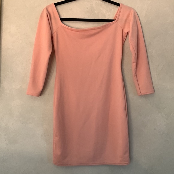 PrettyLittleThing | NEW Blush Bardot Bodycon Mini Dress - Picture 4 of 6
